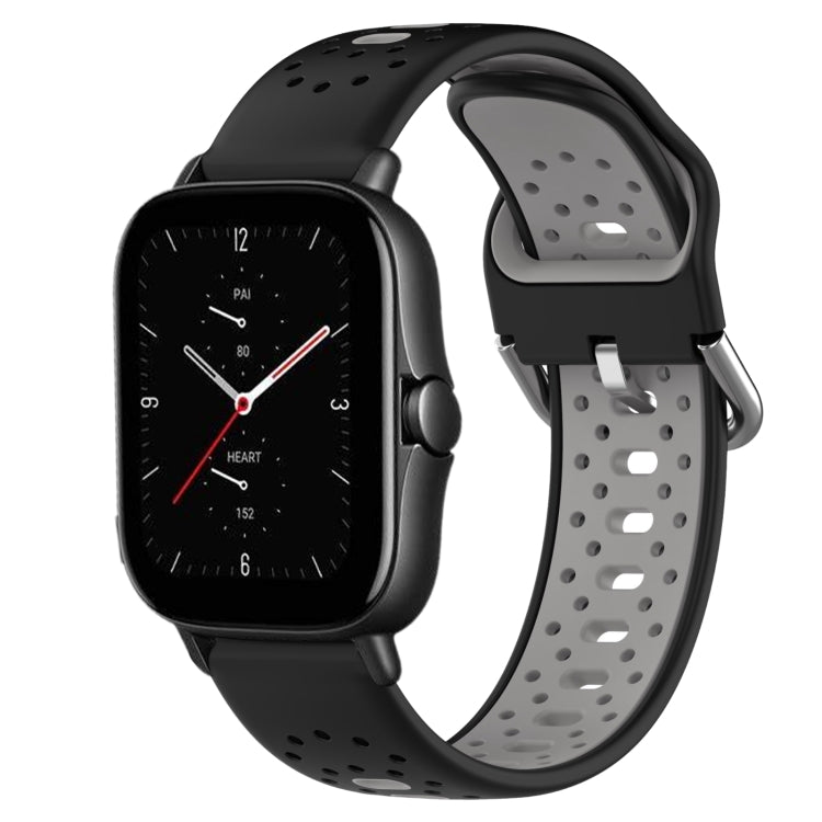 20mm Breathable Two-Color Silicone Watch Band, For Amazfit GTS 2E