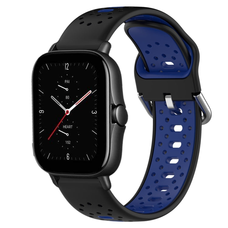 20mm Breathable Two-Color Silicone Watch Band, For Amazfit GTS 2E
