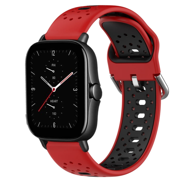 20mm Breathable Two-Color Silicone Watch Band, For Amazfit GTS 2E