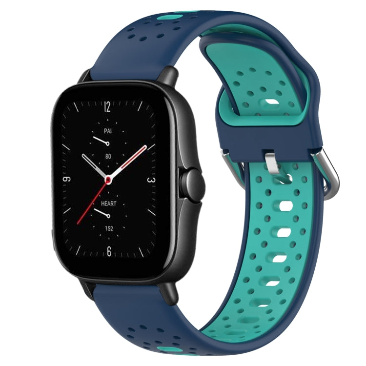 20mm Breathable Two-Color Silicone Watch Band, For Amazfit GTS 2E