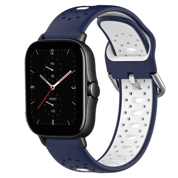 20mm Breathable Two-Color Silicone Watch Band, For Amazfit GTS 2E