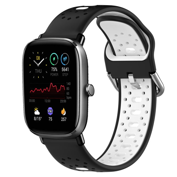 20mm Breathable Two-Color Silicone Watch Band, For Amazfit GTS 2 Mini