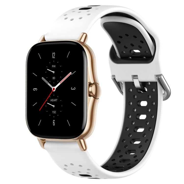20mm Breathable Two-Color Silicone Watch Band, For Amazfit GTS 2