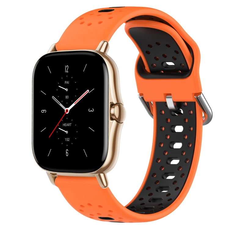 20mm Breathable Two-Color Silicone Watch Band, For Amazfit GTS 2