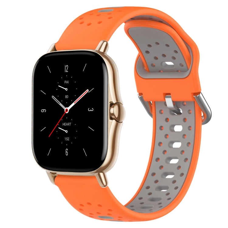 20mm Breathable Two-Color Silicone Watch Band, For Amazfit GTS 2