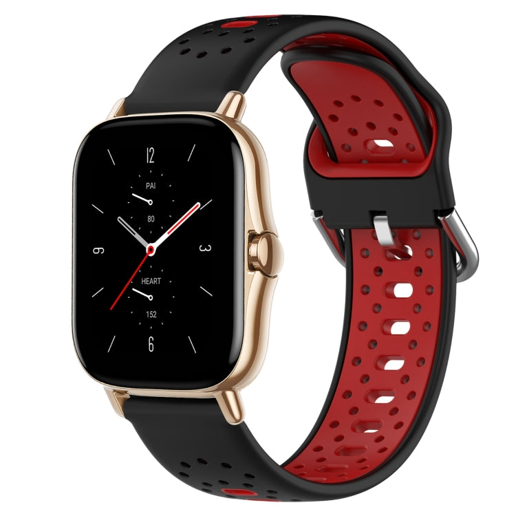 20mm Breathable Two-Color Silicone Watch Band, For Amazfit GTS 2
