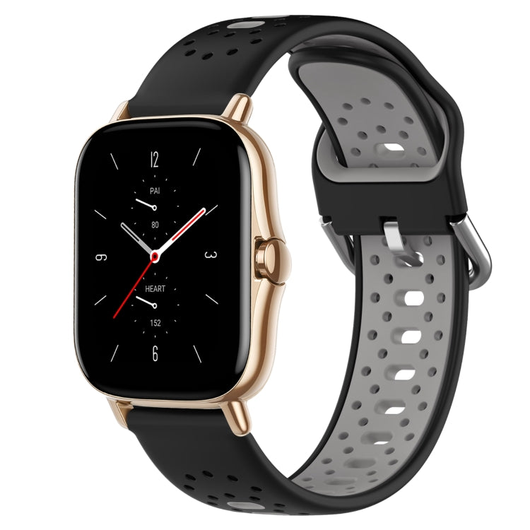 20mm Breathable Two-Color Silicone Watch Band, For Amazfit GTS 2