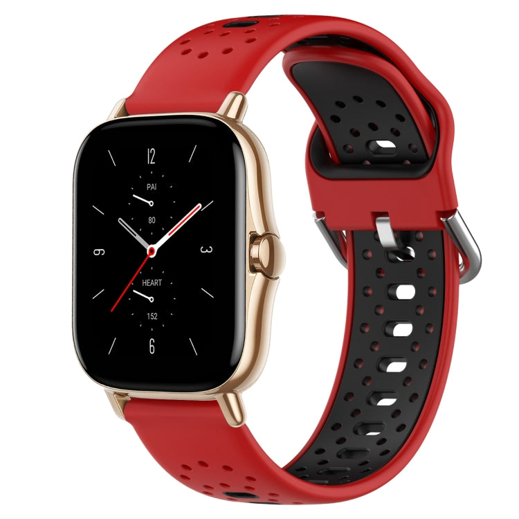 20mm Breathable Two-Color Silicone Watch Band, For Amazfit GTS 2