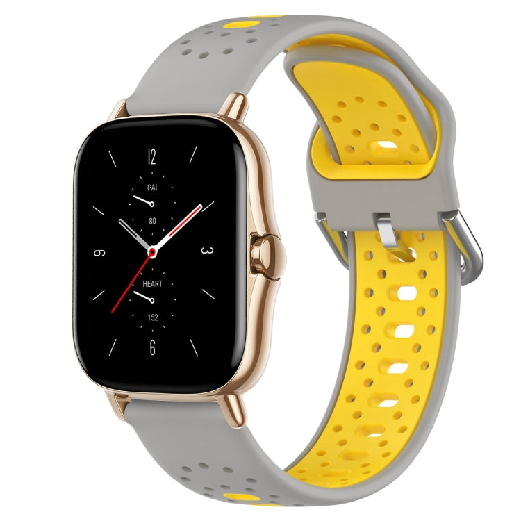 20mm Breathable Two-Color Silicone Watch Band, For Amazfit GTS 2