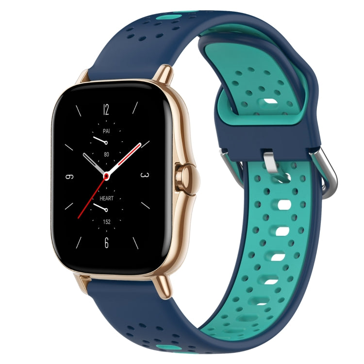 20mm Breathable Two-Color Silicone Watch Band, For Amazfit GTS 2