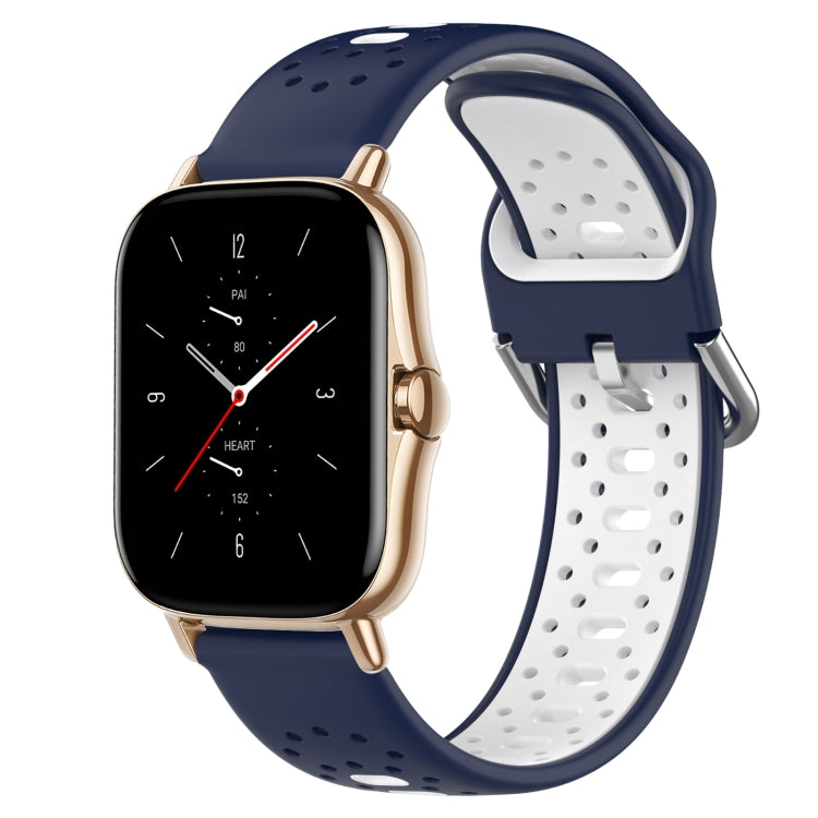 20mm Breathable Two-Color Silicone Watch Band, For Amazfit GTS 2