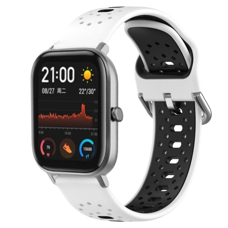 20mm Breathable Two-Color Silicone Watch Band, For Amazfit GTS
