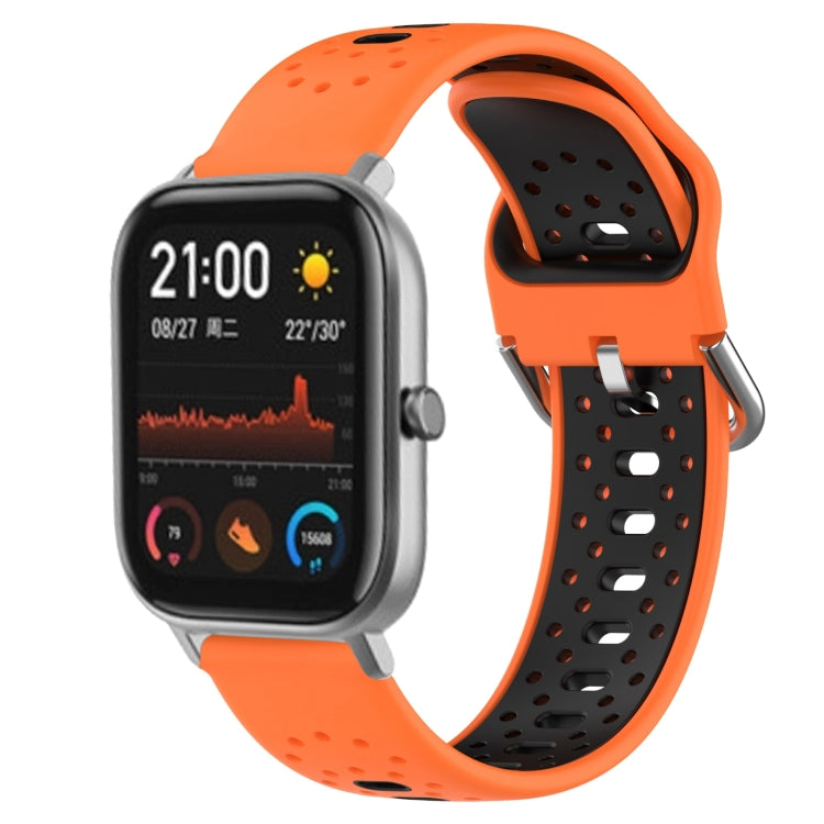 20mm Breathable Two-Color Silicone Watch Band, For Amazfit GTS