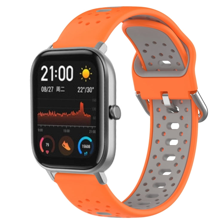 20mm Breathable Two-Color Silicone Watch Band, For Amazfit GTS