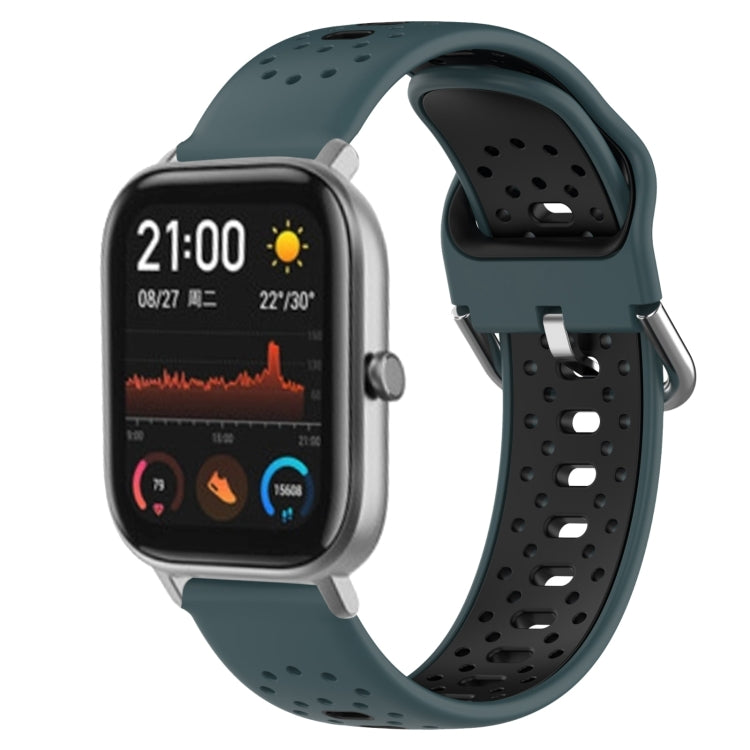 20mm Breathable Two-Color Silicone Watch Band, For Amazfit GTS