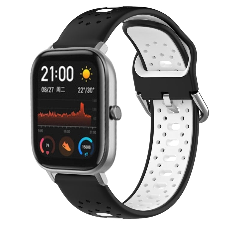 20mm Breathable Two-Color Silicone Watch Band, For Amazfit GTS