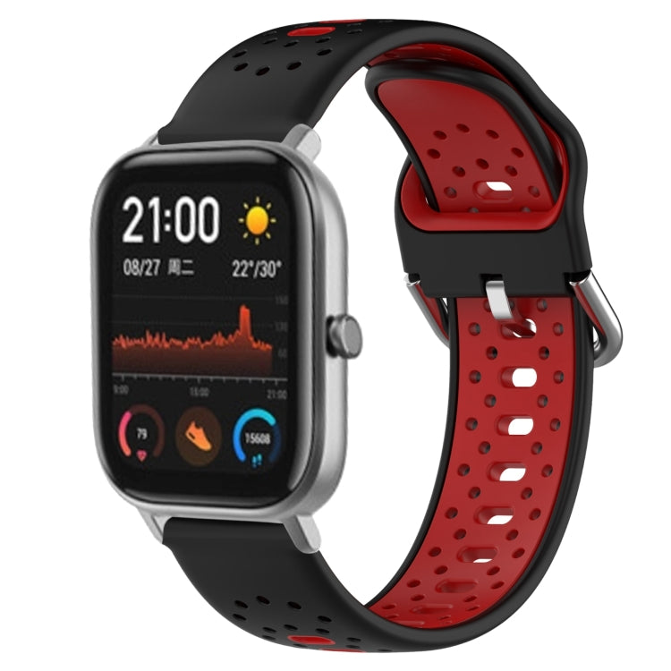 20mm Breathable Two-Color Silicone Watch Band, For Amazfit GTS
