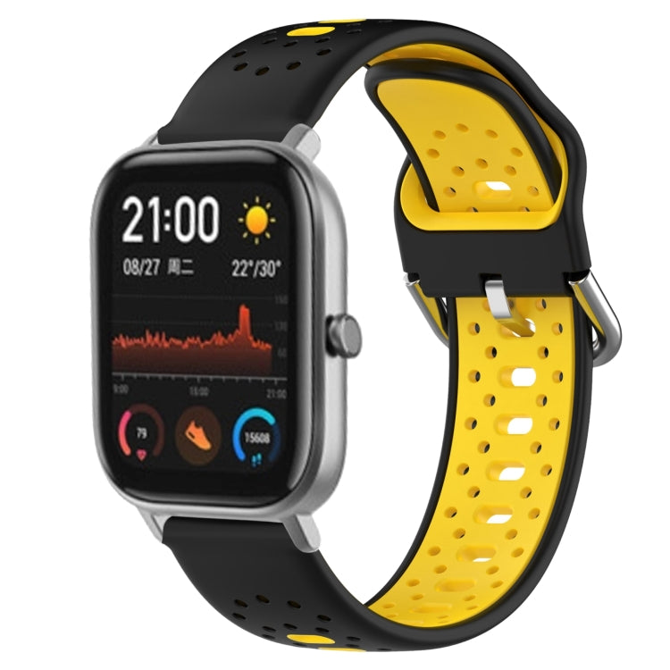 20mm Breathable Two-Color Silicone Watch Band, For Amazfit GTS