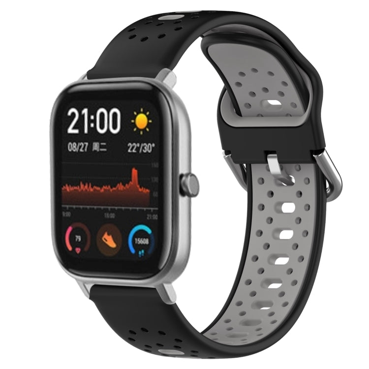 20mm Breathable Two-Color Silicone Watch Band, For Amazfit GTS