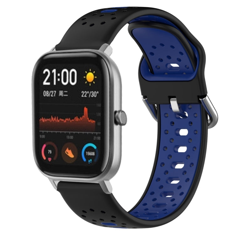 20mm Breathable Two-Color Silicone Watch Band, For Amazfit GTS