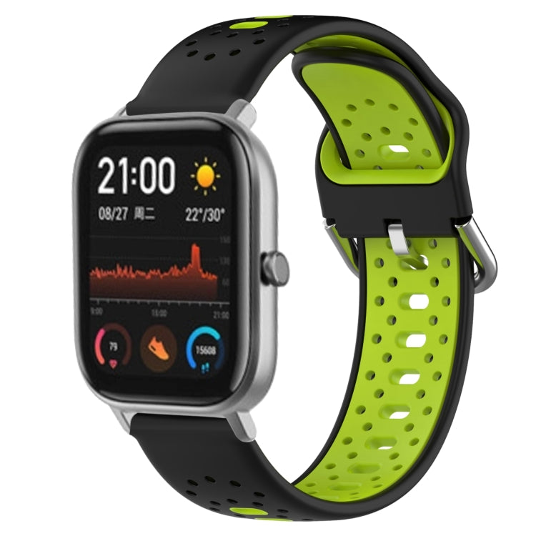 20mm Breathable Two-Color Silicone Watch Band, For Amazfit GTS