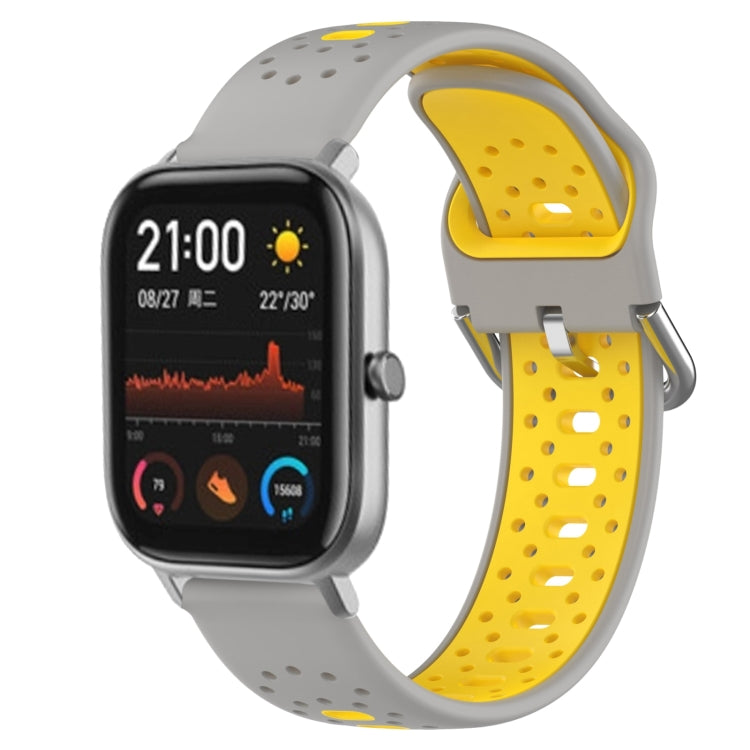 20mm Breathable Two-Color Silicone Watch Band, For Amazfit GTS