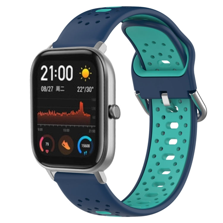 20mm Breathable Two-Color Silicone Watch Band, For Amazfit GTS
