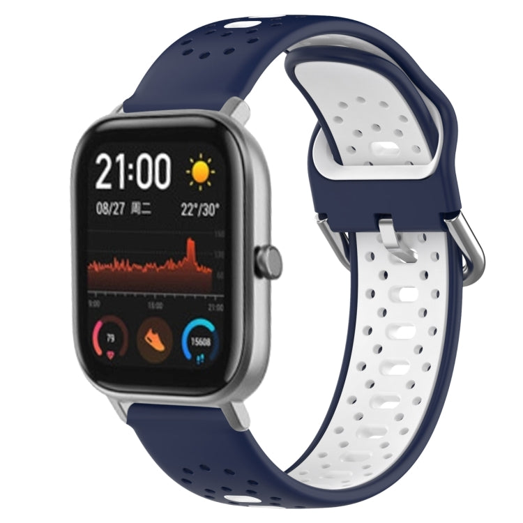 20mm Breathable Two-Color Silicone Watch Band, For Amazfit GTS