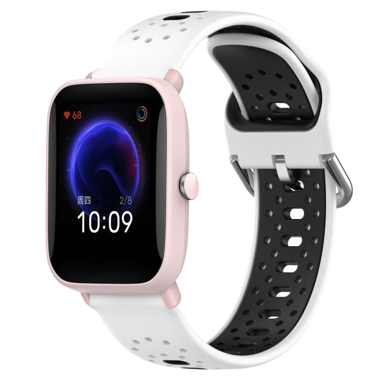 20mm Breathable Two-Color Silicone Watch Band, For Amazfit Pop Pro