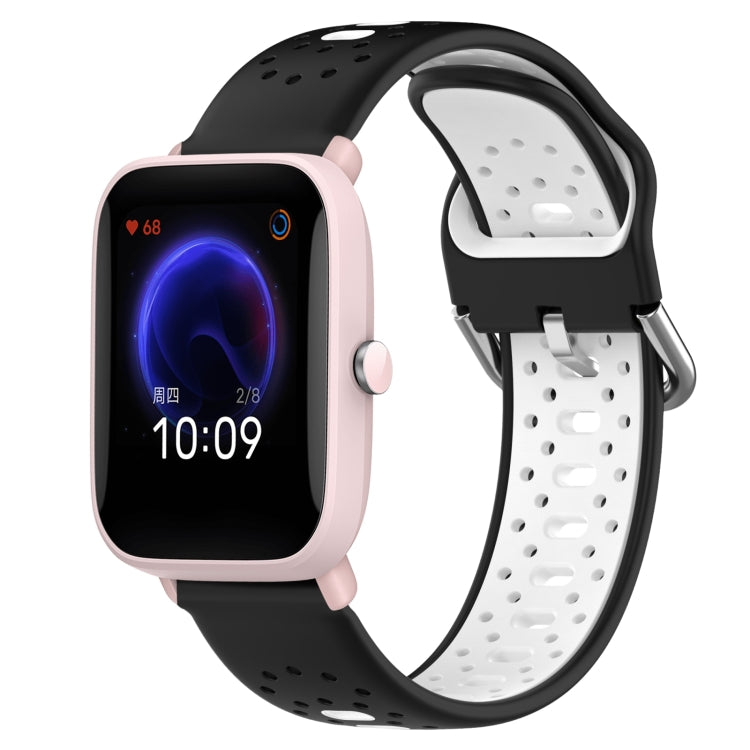 20mm Breathable Two-Color Silicone Watch Band, For Amazfit Pop Pro