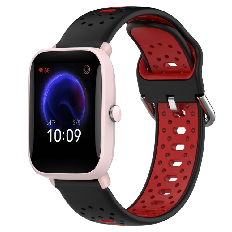 20mm Breathable Two-Color Silicone Watch Band, For Amazfit Pop Pro
