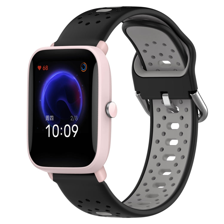 20mm Breathable Two-Color Silicone Watch Band, For Amazfit Pop Pro