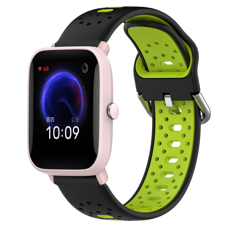 20mm Breathable Two-Color Silicone Watch Band, For Amazfit Pop Pro