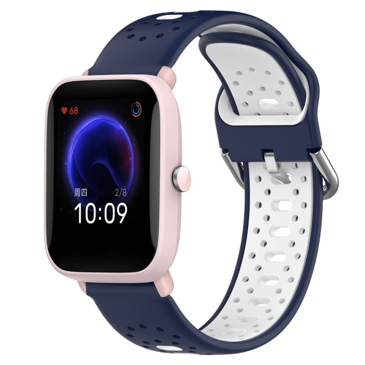 20mm Breathable Two-Color Silicone Watch Band, For Amazfit Pop Pro