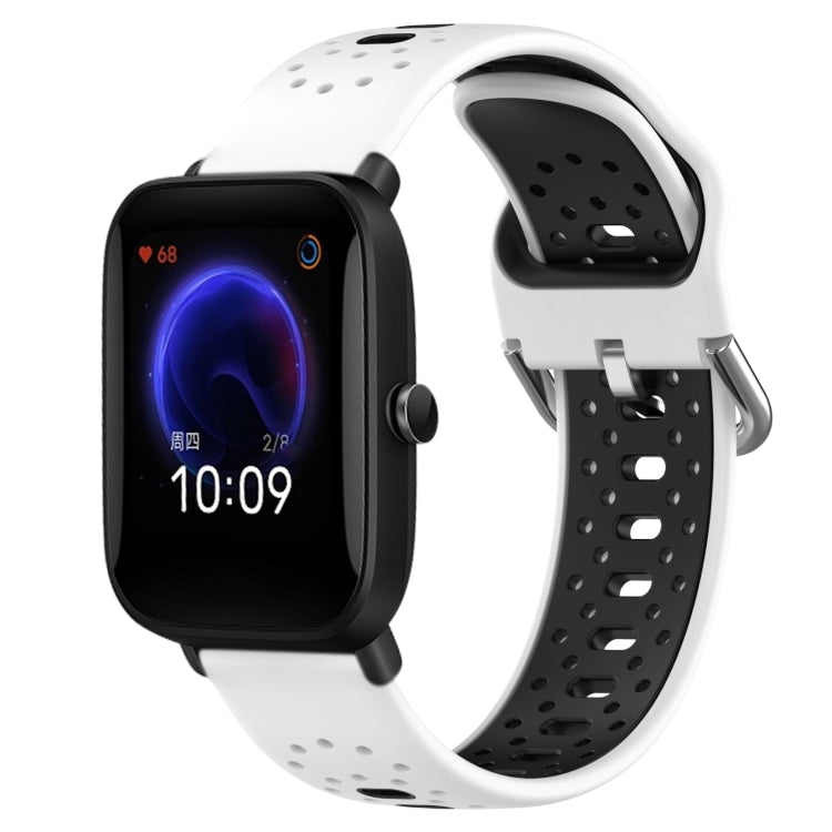 20mm Breathable Two-Color Silicone Watch Band, For Amazfit Pop