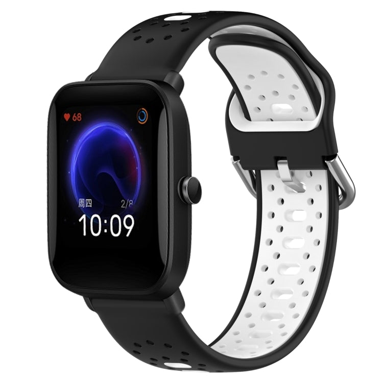 20mm Breathable Two-Color Silicone Watch Band, For Amazfit Pop