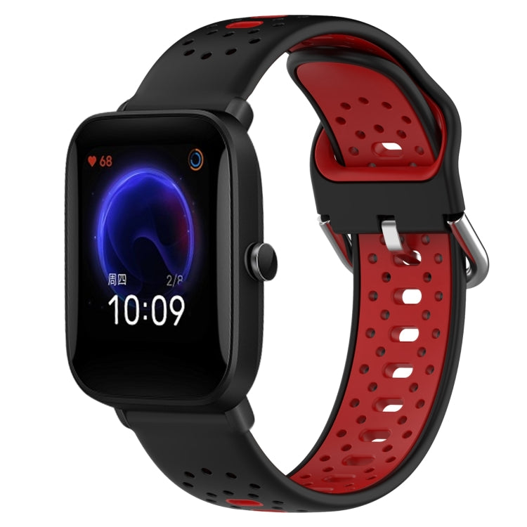 20mm Breathable Two-Color Silicone Watch Band, For Amazfit Pop