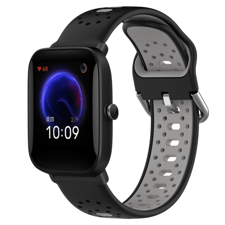 20mm Breathable Two-Color Silicone Watch Band, For Amazfit Pop