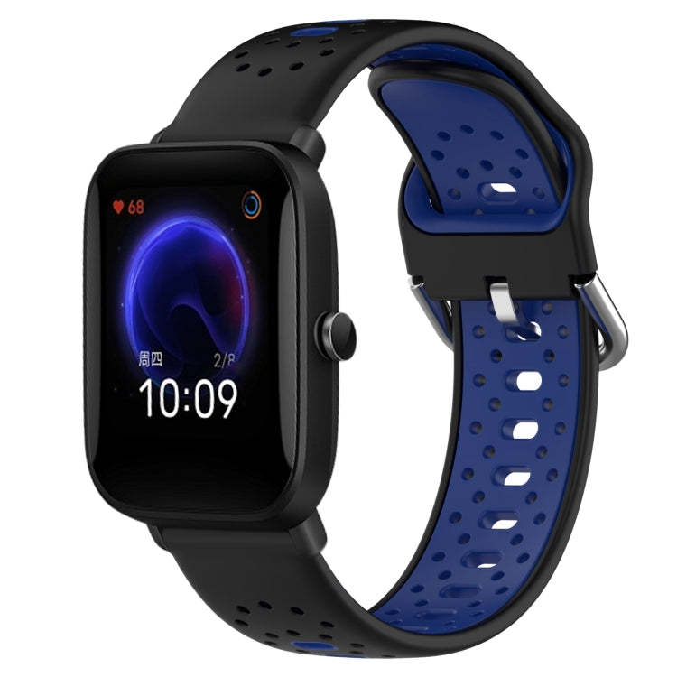 20mm Breathable Two-Color Silicone Watch Band, For Amazfit Pop