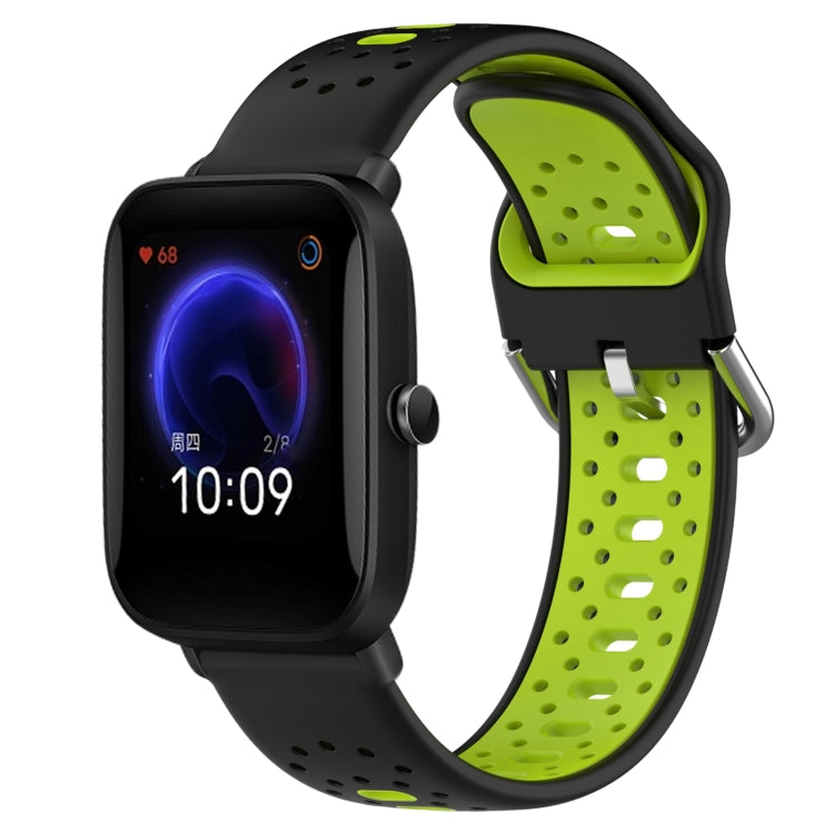 20mm Breathable Two-Color Silicone Watch Band, For Amazfit Pop