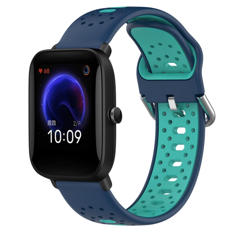 20mm Breathable Two-Color Silicone Watch Band, For Amazfit Pop