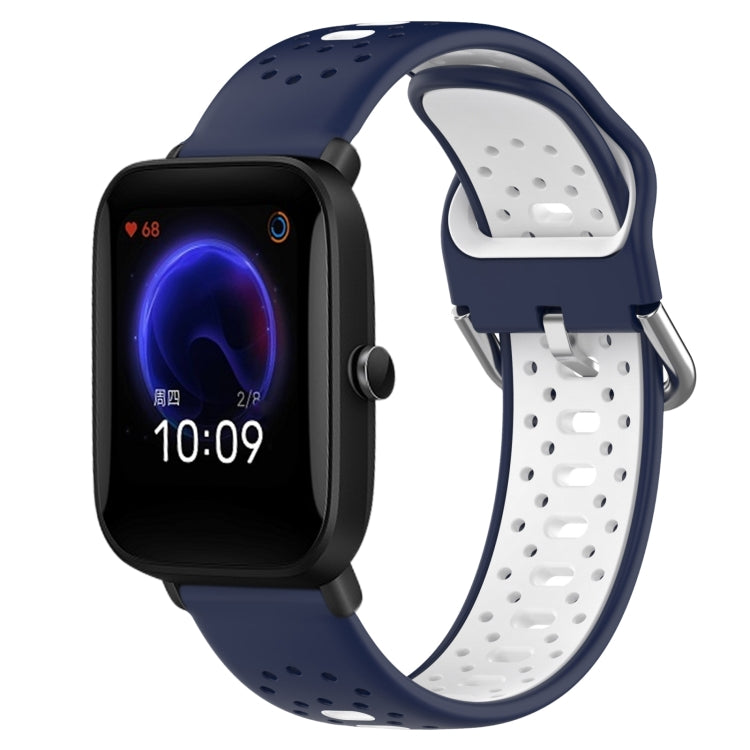 20mm Breathable Two-Color Silicone Watch Band, For Amazfit Pop