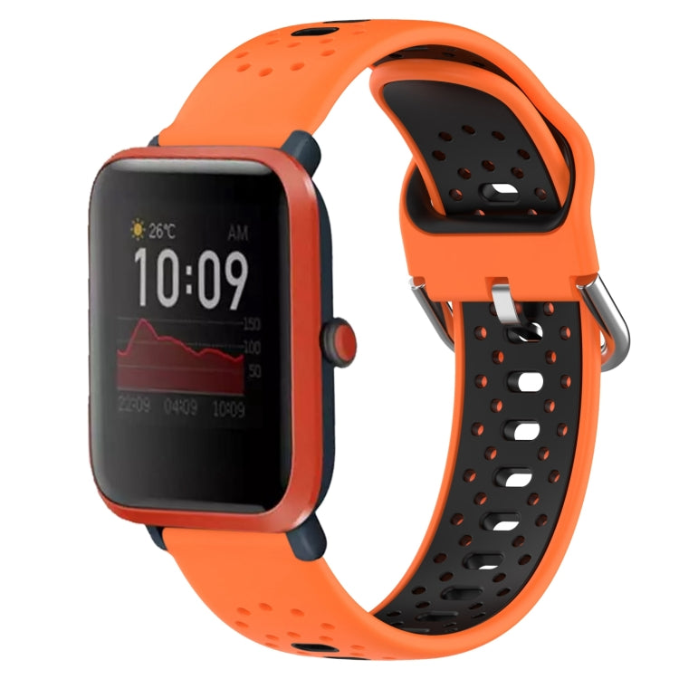 20mm Breathable Two-Color Silicone Watch Band, For Amazfit Bip 1S