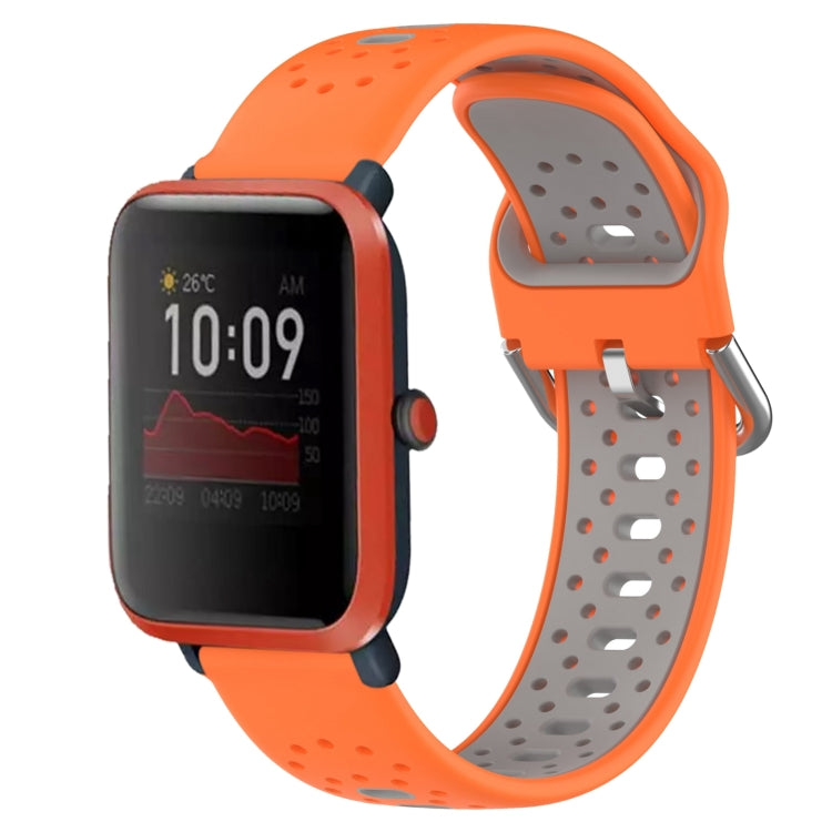 20mm Breathable Two-Color Silicone Watch Band, For Amazfit Bip 1S