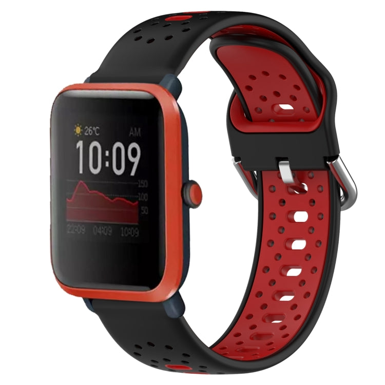 20mm Breathable Two-Color Silicone Watch Band, For Amazfit Bip 1S