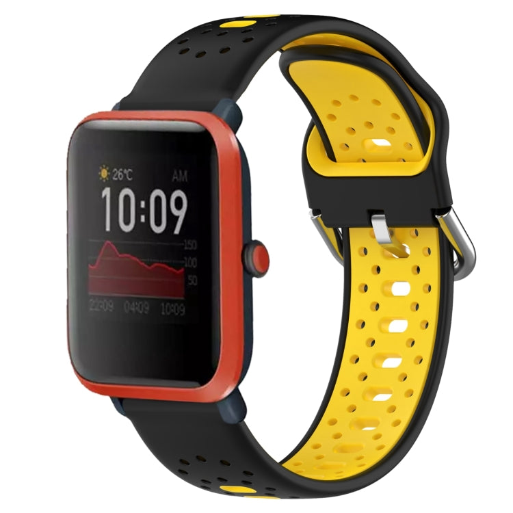 20mm Breathable Two-Color Silicone Watch Band, For Amazfit Bip 1S