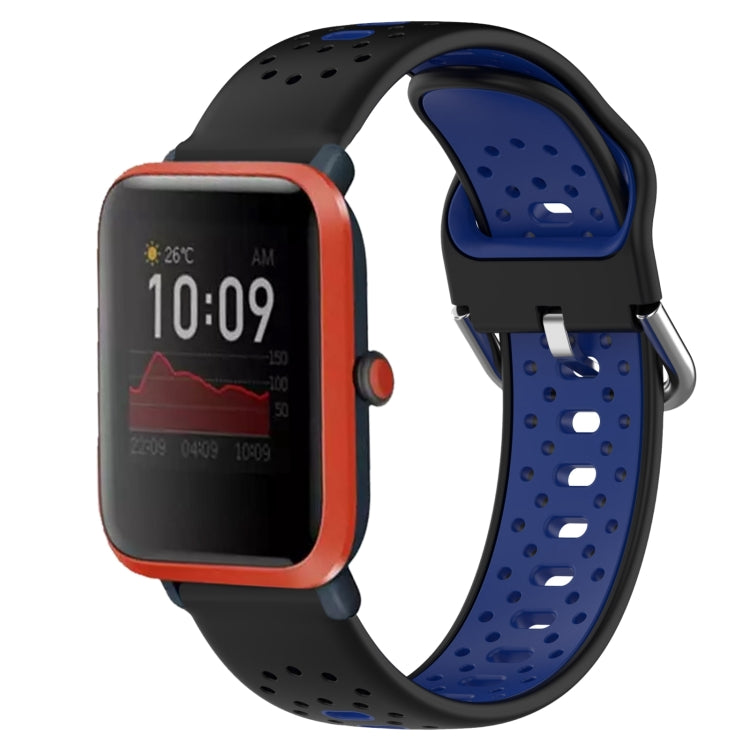 20mm Breathable Two-Color Silicone Watch Band, For Amazfit Bip 1S