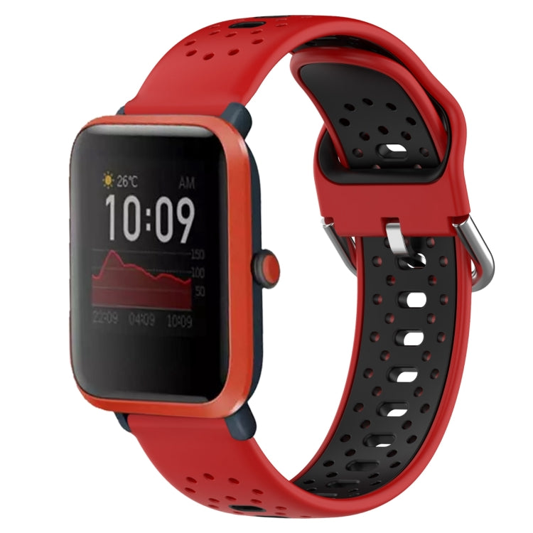 20mm Breathable Two-Color Silicone Watch Band, For Amazfit Bip 1S