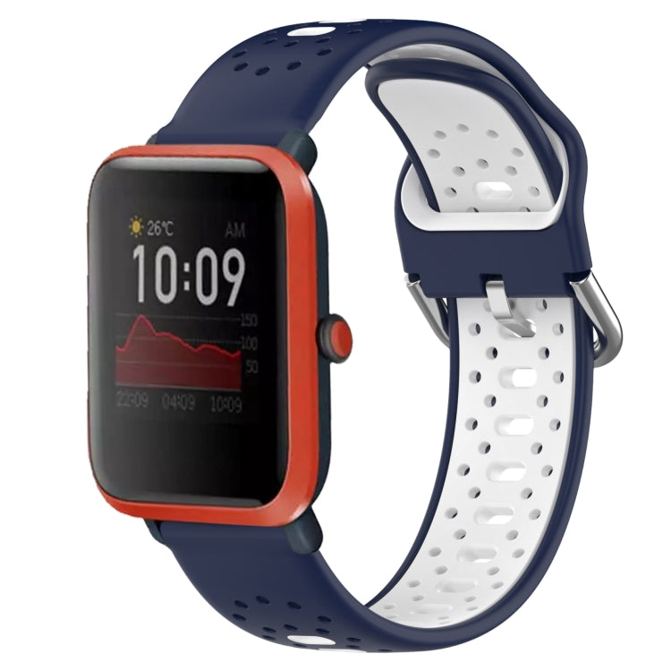 20mm Breathable Two-Color Silicone Watch Band, For Amazfit Bip 1S
