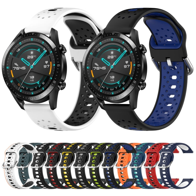 20mm Breathable Two-Color Silicone Watch Band, For Honor Watch ES